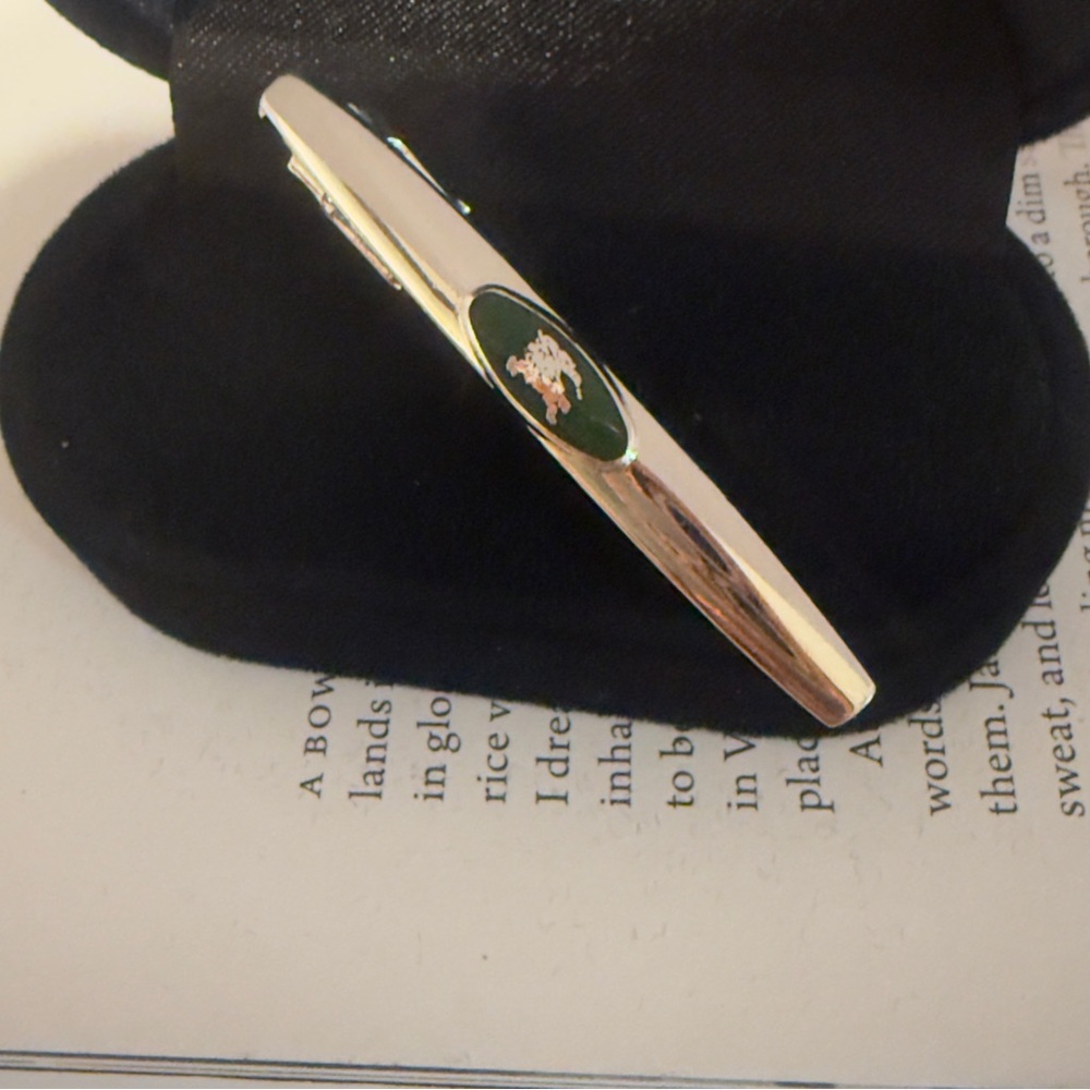 Burberry Silver and Green Emblem Pen